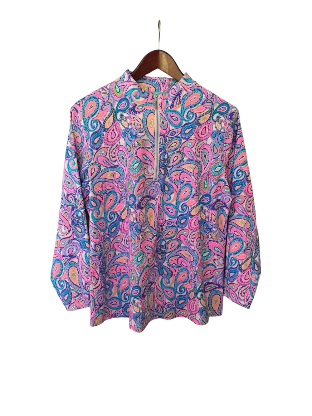 Anthony’s resort Long Sleeve Paisley Print Top - Pink